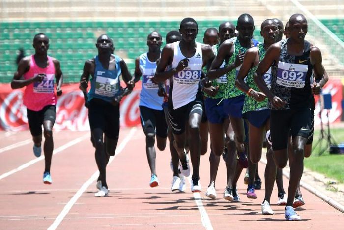 Timothy Cheruiyot led the 1,500m field home in the Kenya trials