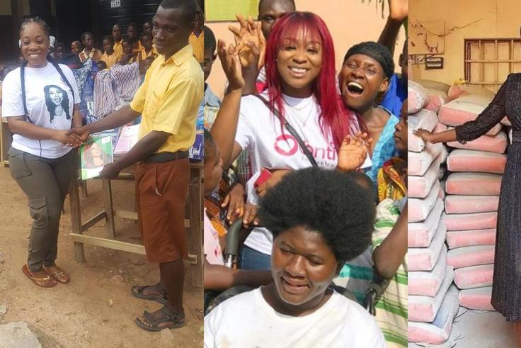 Moesha Boduong, Efia Odo and Fella Makafui