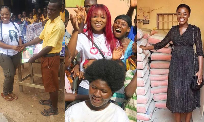 Moesha Boduong, Efia Odo and Fella Makafui