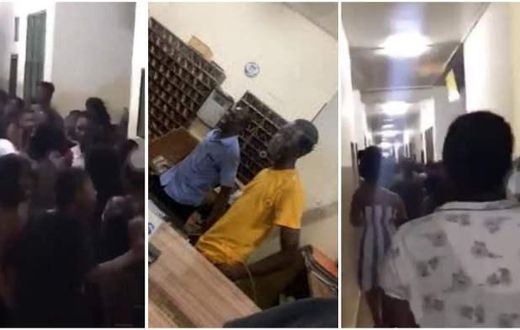 Legon student allegedly caught red-handed attempting to rape a sleeping female student (videos)