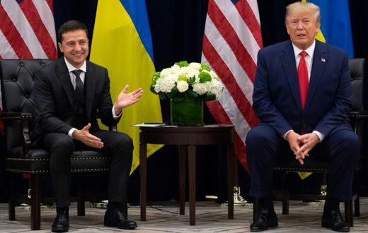 US President Donald Trump and Ukrainian President Volodymyr Zelensky sat down for a meeting in New York -- amid the raging impeachment storm in Washington