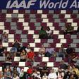 The World Athletics Championships have taken place in front of rows of empty seats in the Khalifa International Stadium in Doha