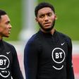 England defenders Trent Alexander-Arnold (left) and Joe Gomez attend a training session
