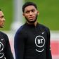 England defenders Trent Alexander-Arnold (left) and Joe Gomez attend a training session