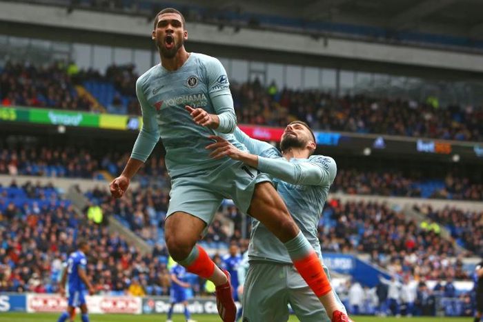 Ruben Loftus-Cheek celebrates Chelsea's late escape at Cardiff