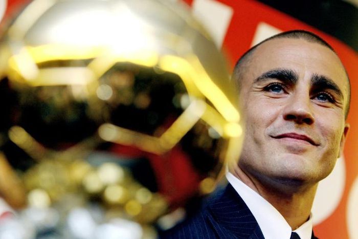 Italy's World Cup-winning captain Fabio Cannavaro after winning the 2006 Ballon d'Or
