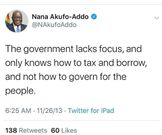 Nana Addo tweeted in 2013
