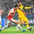 Lionel Messi gets past Slavia's David Hovorka