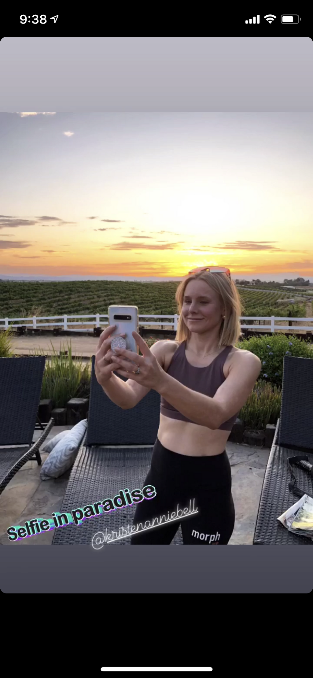 kristen bell abs instagram workout