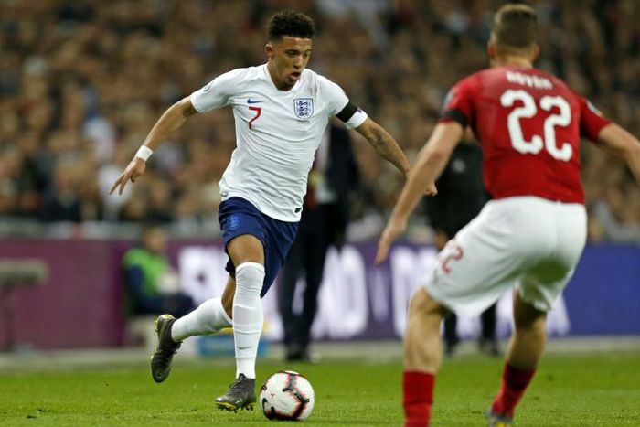 Jadon Sancho was fearless in his first competitive start for England