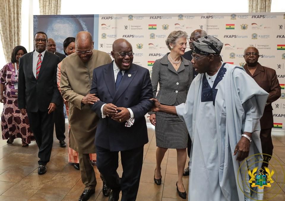President Nana Addo Dankwa Akufo-Addo with Obasanjo