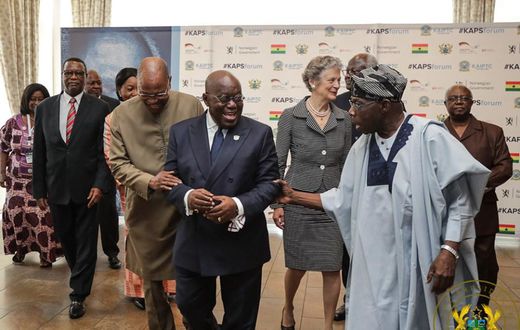 President Nana Addo Dankwa Akufo-Addo with Obasanjo