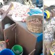 Health alert: Ghanaian meat seller caught spraying the meat with mosquito spray (video)