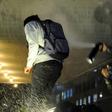 Riot police use pepper spray on a supporter of Bolivia's main opposition presidential candidate Carlos Mesa