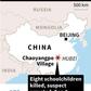 Map locating Chaoyangpo Village in China's Hubei province where eight schoolchildren were killed on Tuesday.