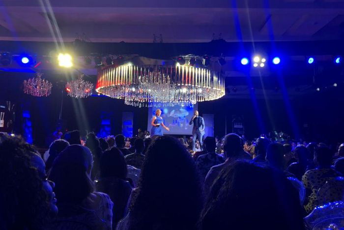 Nigerian co-host proposes to Nikki Samonas with awesome rap on Glitz stage