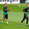 A war of words has broken out between two of Germany's goalkeepers, Manuel Neuer (centre) and Marc-Andre Ter Stegen (right)