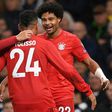 Bayern Munich midfielder Serge Gnabry (right) scored a second-half hat-trick in the Champions League group match against Tottenham