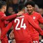 Bayern Munich midfielder Serge Gnabry (right) scored a second-half hat-trick in the Champions League group match against Tottenham