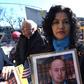 Supporters of China's Uighur minority rally outside the US mission to the United Nations in February 2019 as they demand action to curb Beijing's alleged mass incarceration