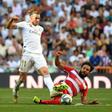 Real Madrid's Welsh forward Gareth Bale plays against Granada in La Liga on October 5