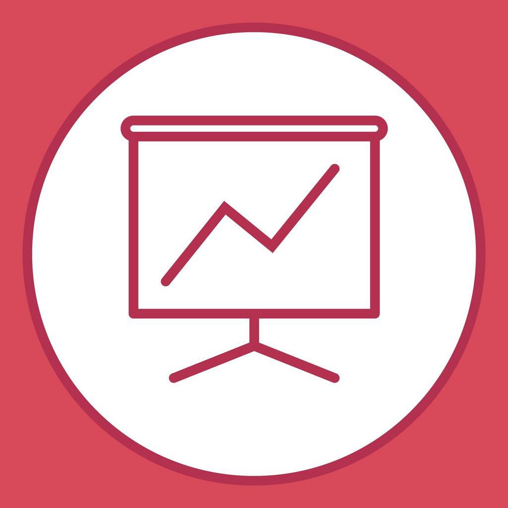 Business presentation line icon - Illustration