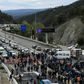 Protesters blocked the AP7 highway