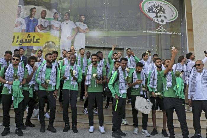 Saudi Arabia's football team visit is seen by some as breaching an Arab boycott of Israel