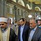 A Saudi football delegation visited east Jerusalem's Al-Aqsa mosque on October 14, 2019, one the eve of a groundbreaking trip to play a match against Palestinians in the occupied West Bank