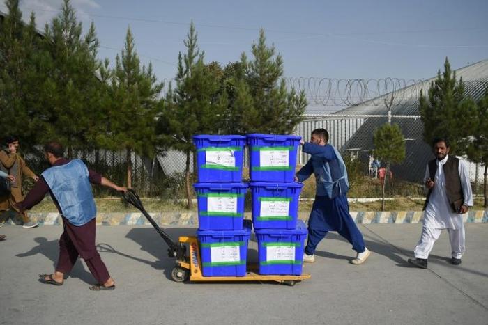 Ballot boxes from Afghanistan's presidential election in September, which saw a record low turnout