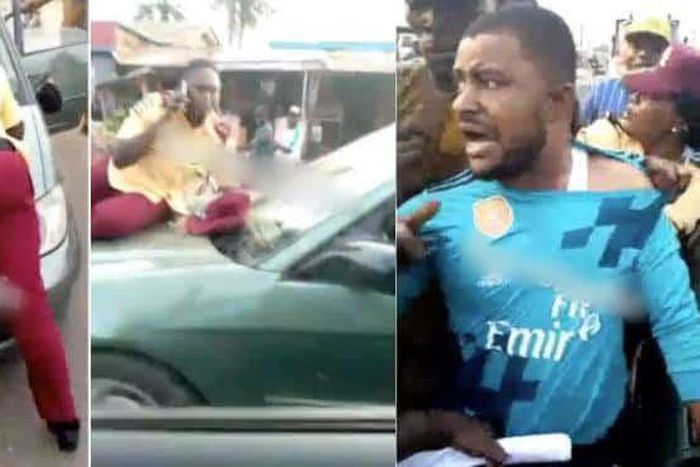 Taxi driver hits traffic management officer, speeds off with her body lying on the bonnet (video)