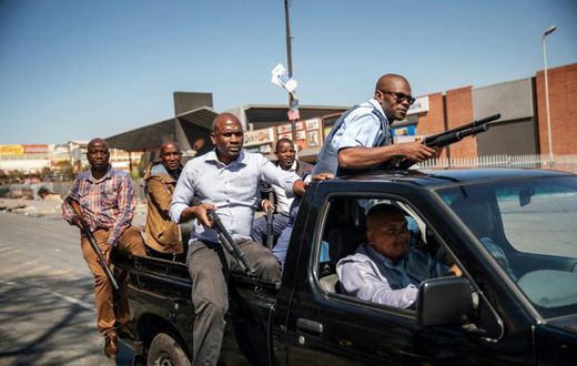 South African Police Service patrols have arrested dozens after a surge in anti-foreigner violence
