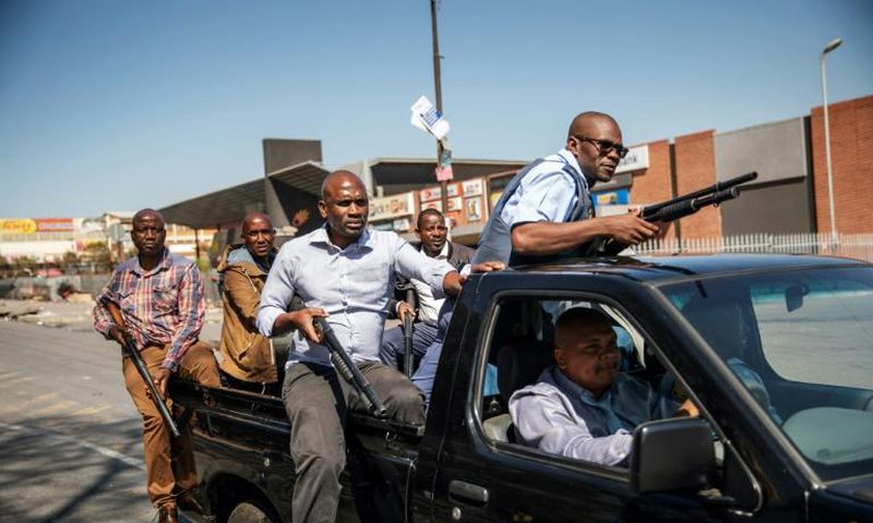 South African Police Service patrols have arrested dozens after a surge in anti-foreigner violence