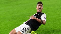 Argentine forward Paulo Dybala celebrated his second goal in two minutes for Juventus