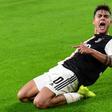 Argentine forward Paulo Dybala celebrated his second goal in two minutes for Juventus