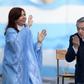 Alberto Fernandez (right) is expected to romp to victory in Argentina's general election after dominating opinion polls