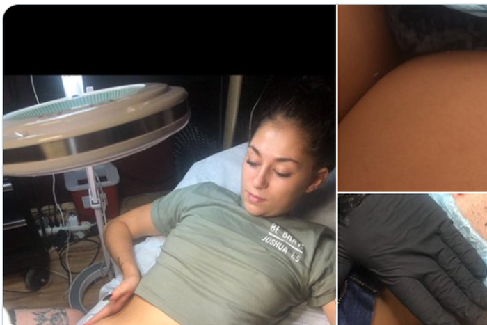 Lady who claims to be HIV positive tattoos it on her groin to notify potential ‘eaters’ (photos)