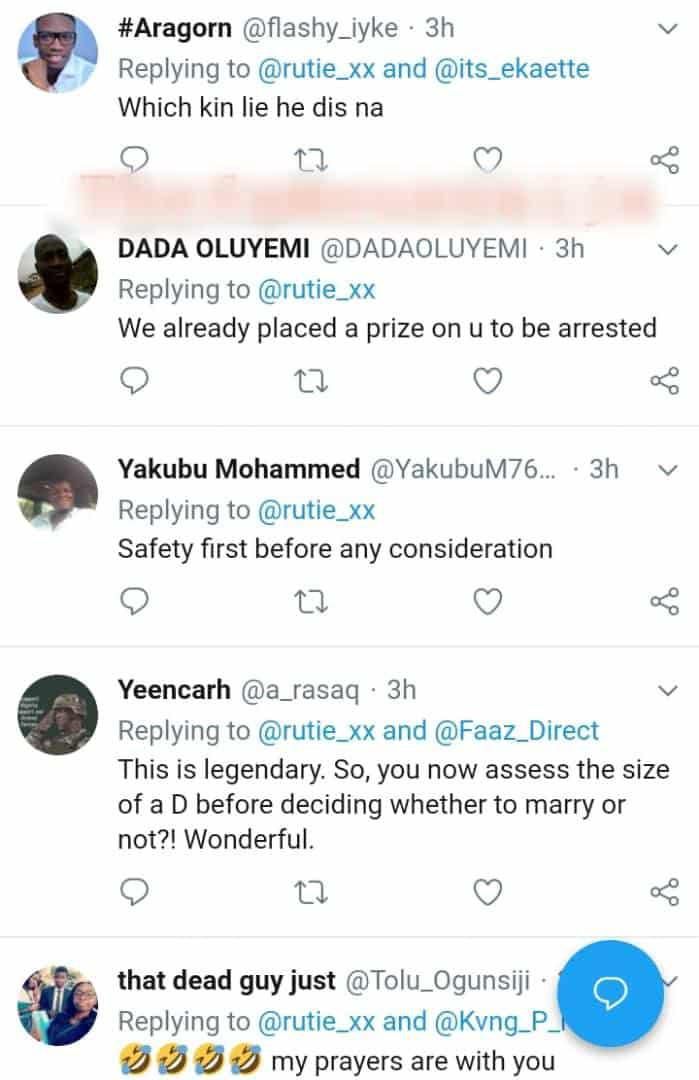 Beautiful lady rejects marriage proposal over size of penis