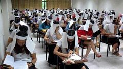 Teacher in trouble for making students wear cardboard boxes in exam hall to avoid cheating
