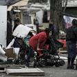 Attackers in recent days targeted Roma camps including this one in the Paris suburb of Bobigny