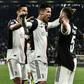 Cristiano Ronaldo and Miralem Pjanic celebrate scoring