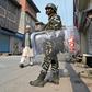 Indian troops kept a muscular presence but clashes broke out in various parts of Kashmir as an unofficial European Parliament delegation visited