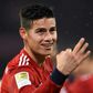 Bayern Munich's James Rodriguez celebrates after scoring a hat-trick in Sunday's 6-0 thrashing of Mainz at the Allianz Arena
