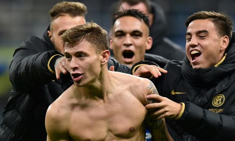 Nicolo Barella scored the winner to put Inter Milan top in Serie A.