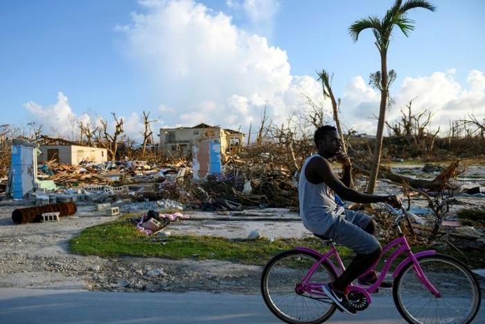 A tropical storm warning was issued for the northern Bahamas, ravaged by Hurricane Dorian