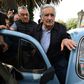 Former president Jose Mujica arrives at a polling station in Montevideo during Uruguay's October 27 general election