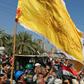 Iraqi protesters gather at Tahrir Square for anti-government demonstrations in the capital Baghdad