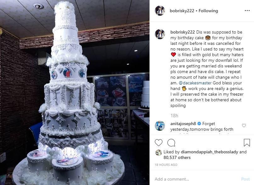 Bob Risky's birthday cake