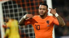 Netherlands forward Memphis Depay scored twice against Northern Ireland