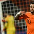 Netherlands forward Memphis Depay scored twice against Northern Ireland